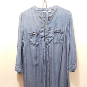 Casual Liz Claiborne Belted Denim Dress